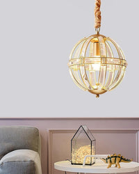 WOMO Cage Crystal Orb Kronleuchter-WM2595