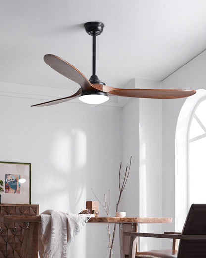 WOMO Large Wood Ceiling Fan with Light - WM5161