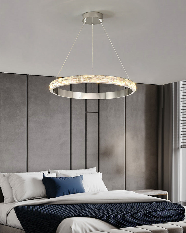 WOMO Tiered Circular Led Crystal Chandelier-WM2491b