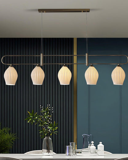 WOMO Ceramic Bud Linear Chandelier-WM2121b