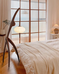 Lampadaire trépied en bois WOMO Flying Saucer - WM7136