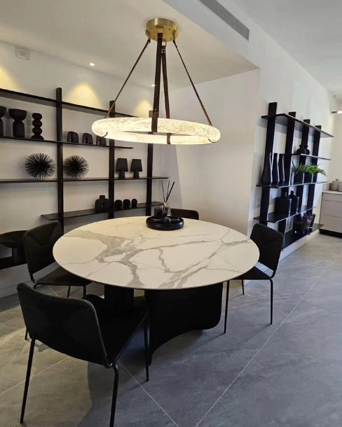 WOMO Alabaster Circular LED Chandelier-WM2874