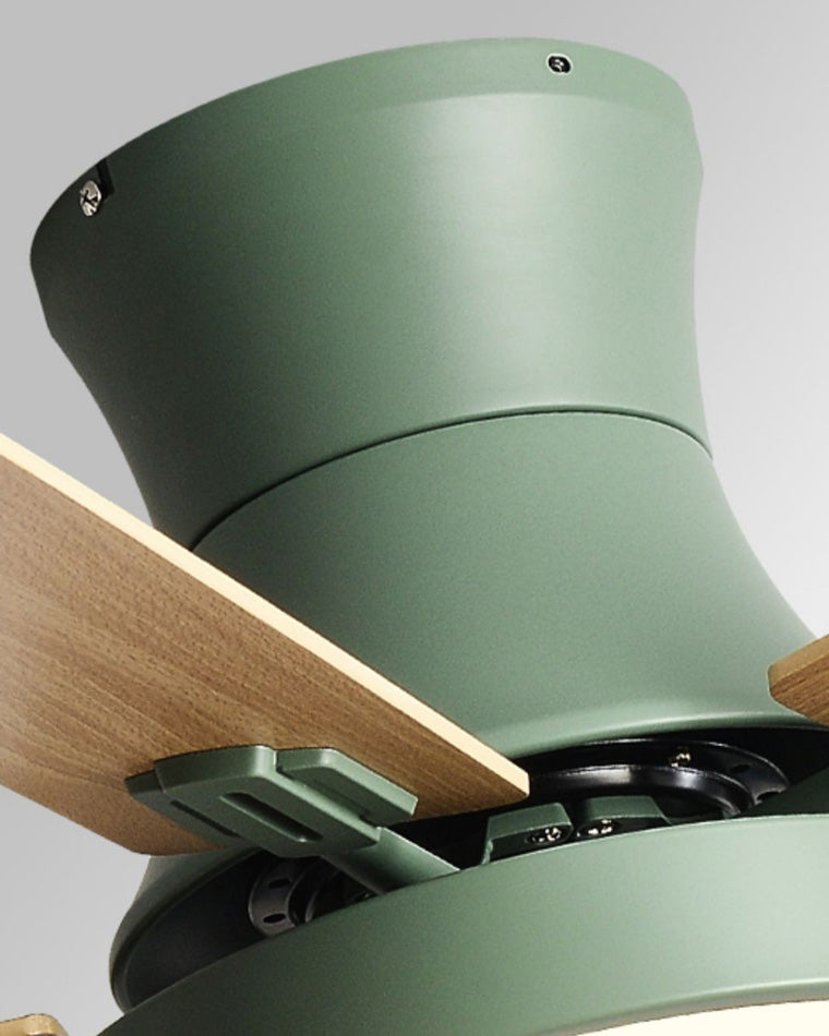 WOMO Flache Deckenventilatorlampe aus Holz-WM5014