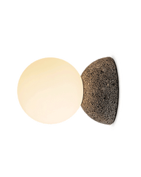 WOMO Wall Light with White and Black Glass Sphere - WM6103