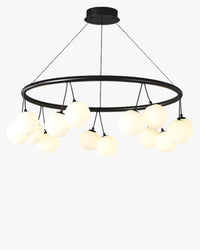 WOMO Black Chandelier Round Glass Globes-WM2318