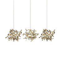 WOMO Cluster Pendelleuchte Silber Gold Esstisch Modern-WM2042