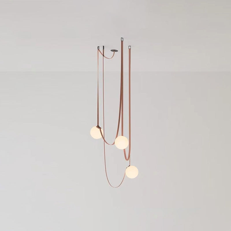 WOMO Globe Leather Chandelier-WM2311
