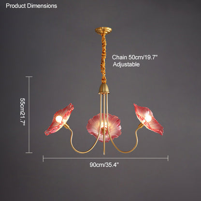 WOMO Lotus Flower Arm Chandelier-WM2025