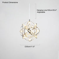 WOMO Designer LED Pendelleuchte SLV Chrom Kugel -WM2091