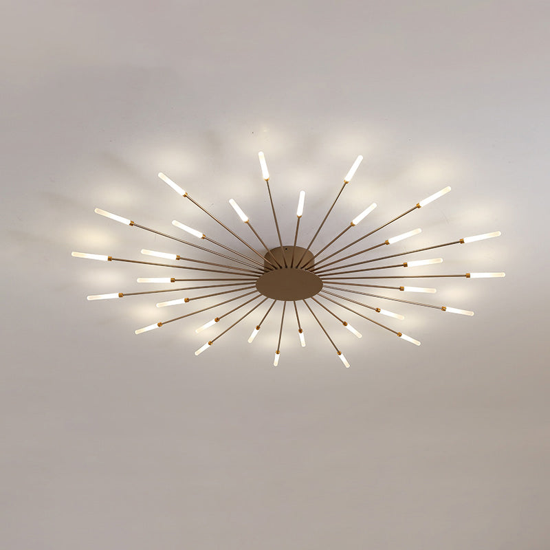 WOMO Unusual LED Ceiling Light Black Metal Large Living Room Modern-WM1000