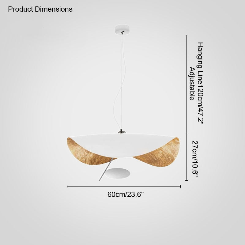 WOMO Moderne Pendelleuchte Indirekt Schwarz Gold Esstisch Metall-WM2088