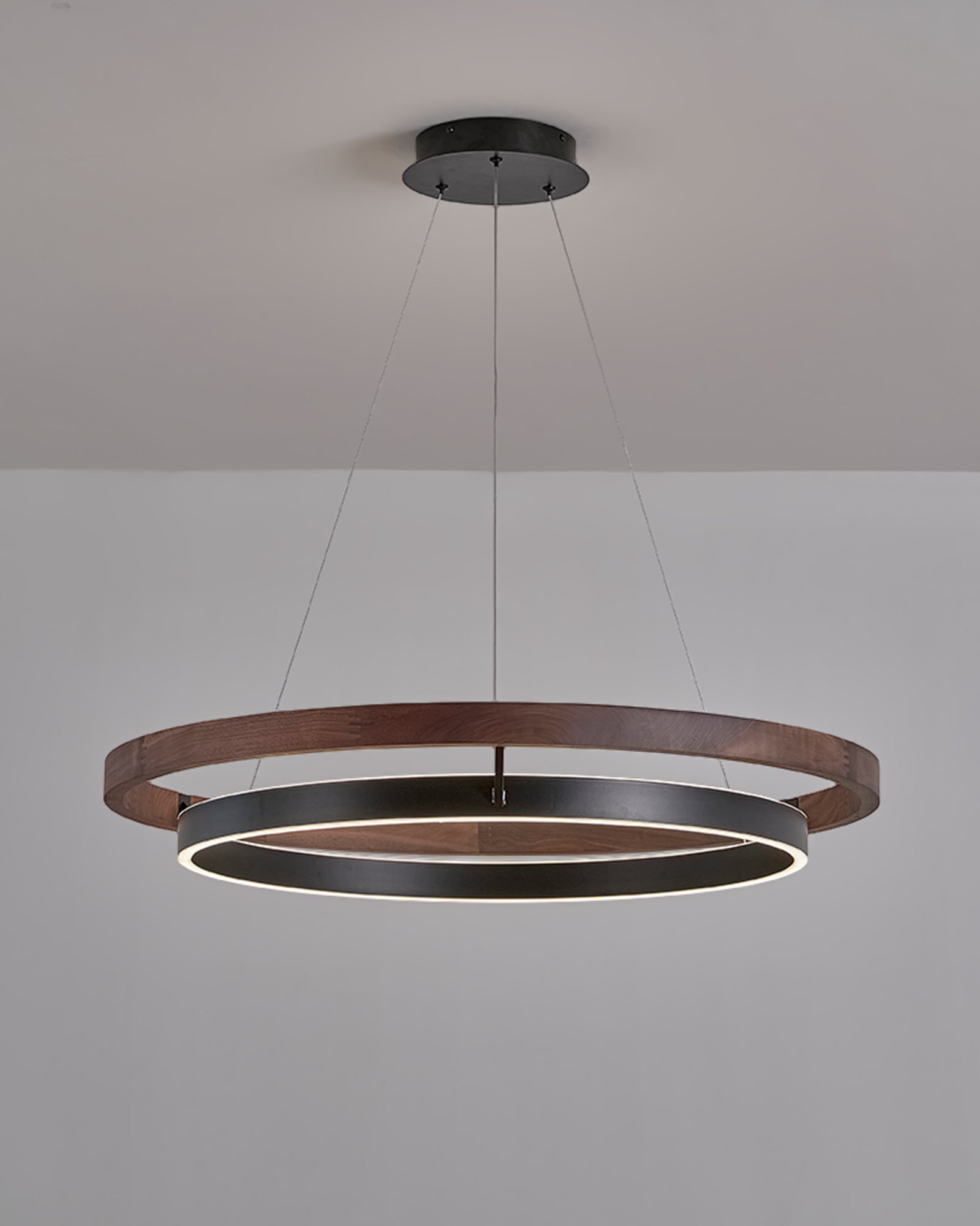 WOMO LED Kronleuchter Ring Esstisch Holz Landhaus Modern-WM2492