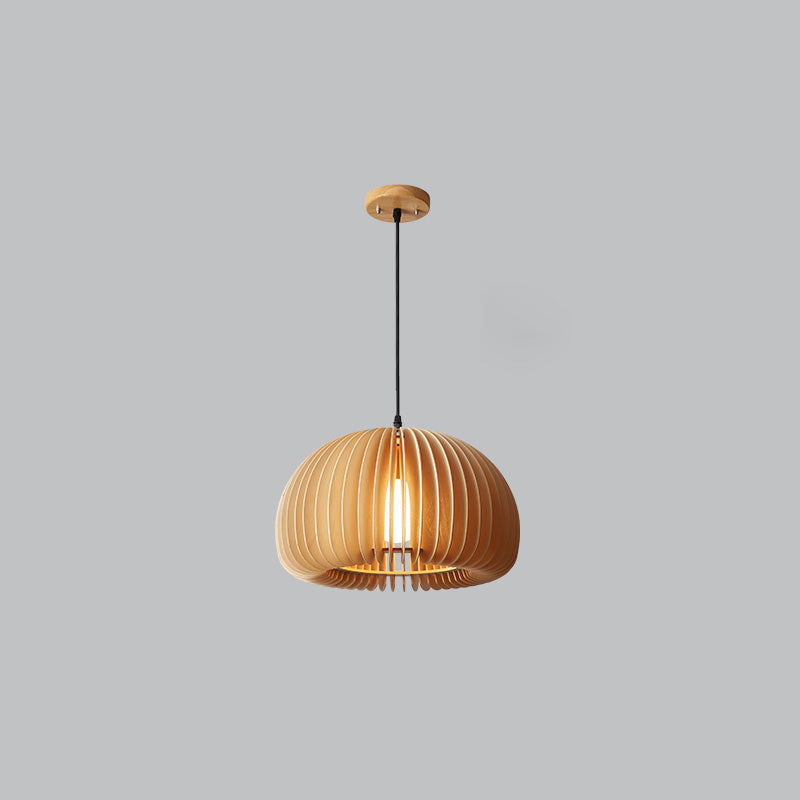 WOMO Pumpkin Wood Pendant Light-WM2105