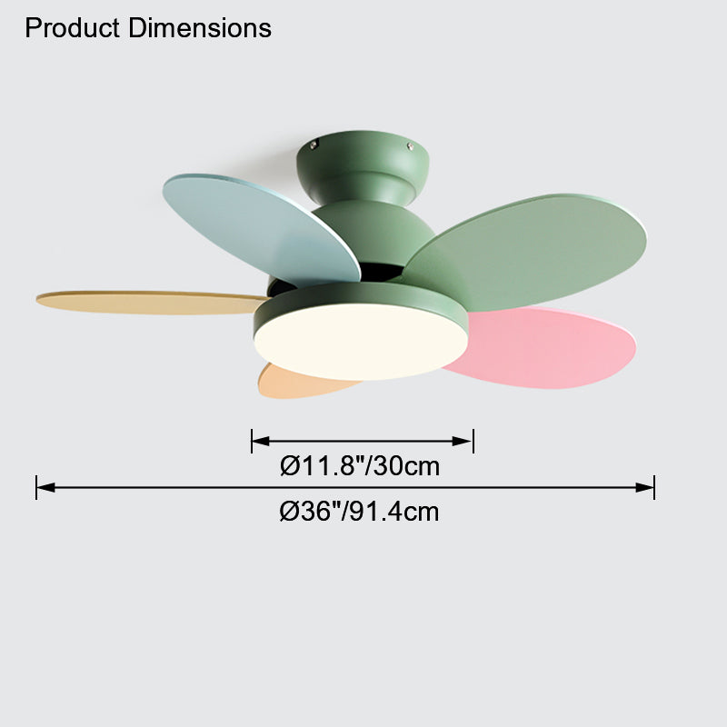 WOMO Scandi Wood Ceiling Fan Lamp-WM5004