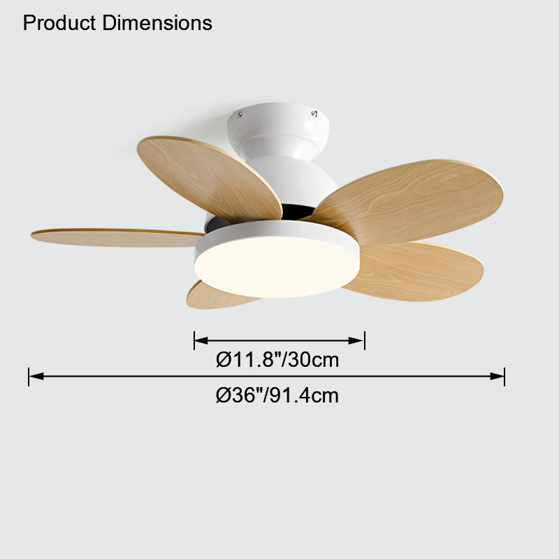 WOMO Scandi Wood Ceiling Fan Lamp-WM5004