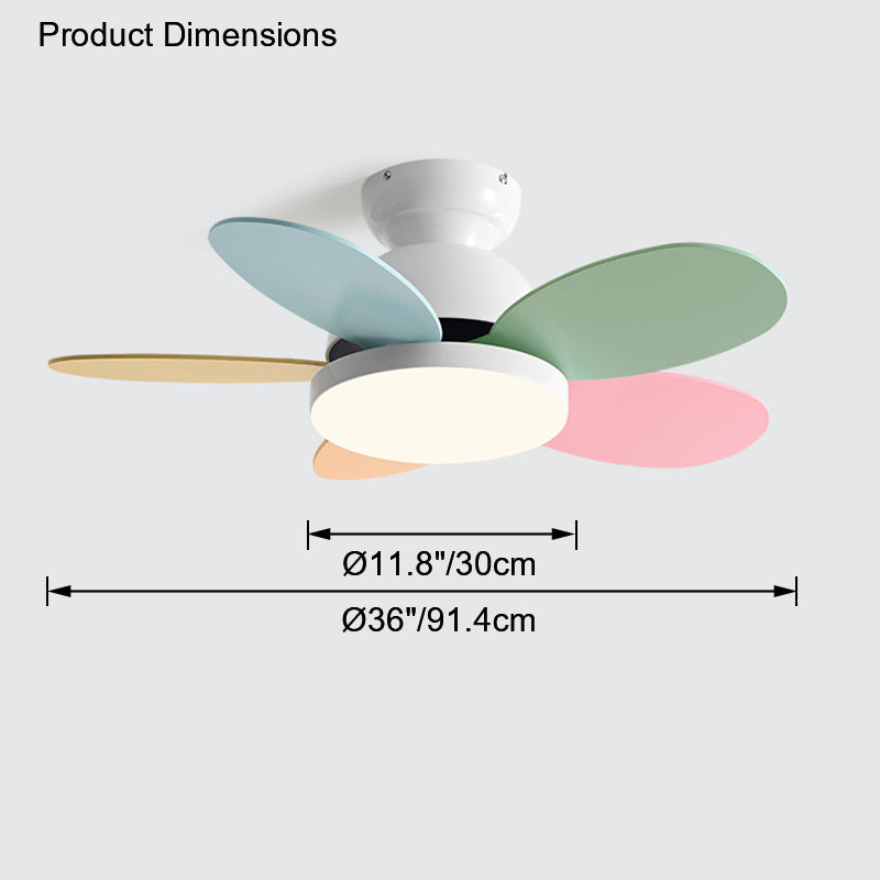 WOMO Scandi Wood Ceiling Fan Lamp-WM5004