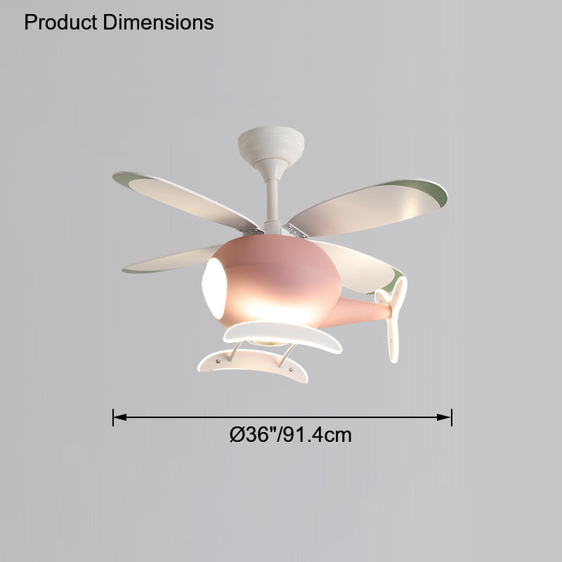 WOMO Flugzeug Kinder Deckenventilator Lampe-WM5007
