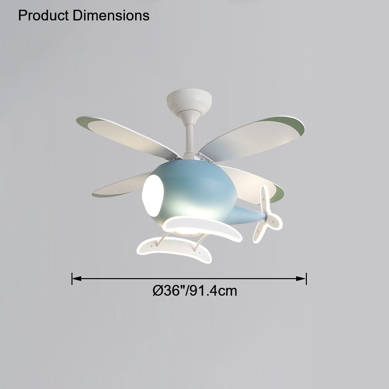 WOMO Flugzeug Kinder Deckenventilator Lampe-WM5007
