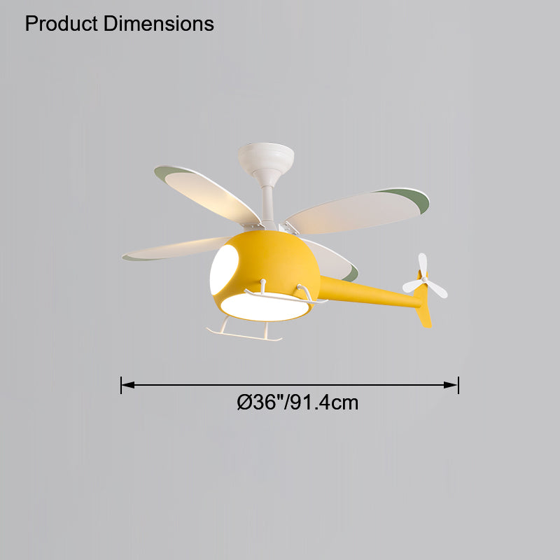 WOMO Flugzeug Kinder Deckenventilator Lampe-WM5007