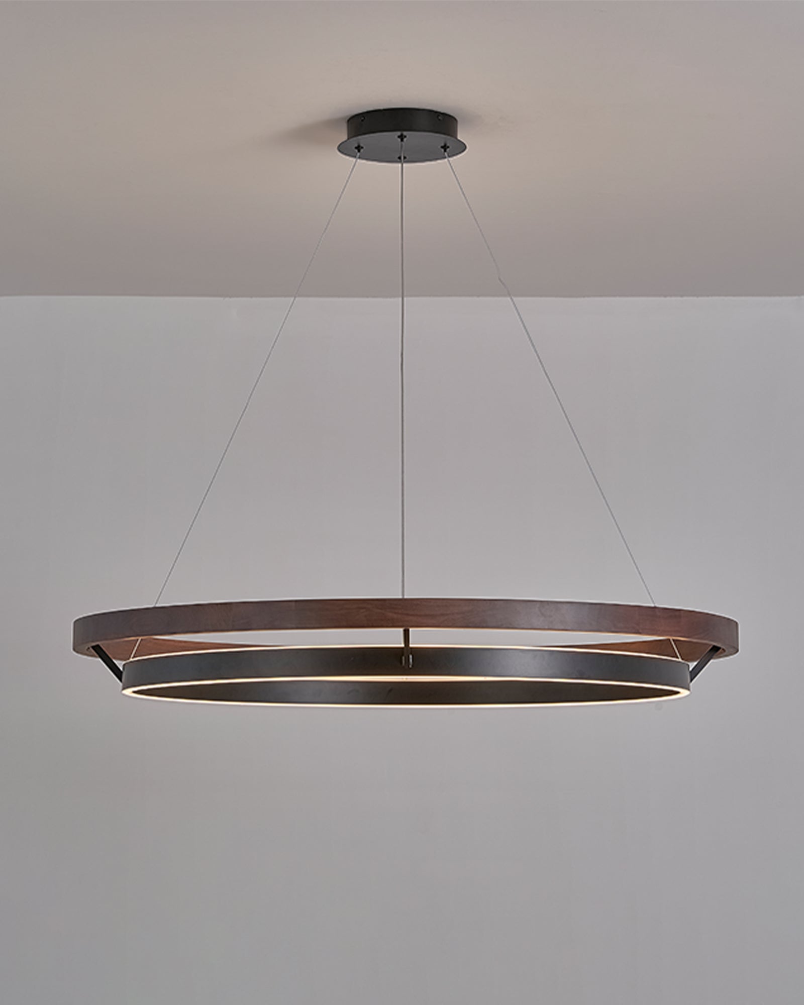 WOMO LED Kronleuchter Ring Esstisch Holz Landhaus Modern-WM2492