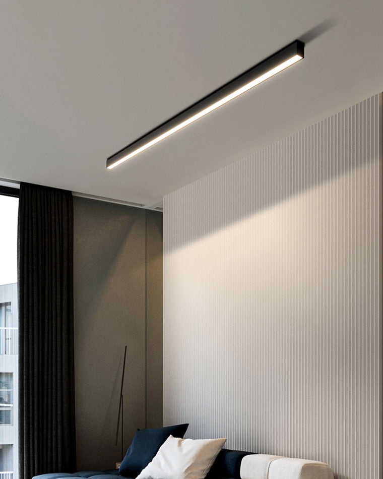 WOMO Lineare LED Deckenleuchte Flur Lang Schmal Metall-WM1003