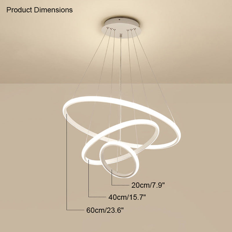 WOMO 3er Kronleuchter LED Ring-WM2006