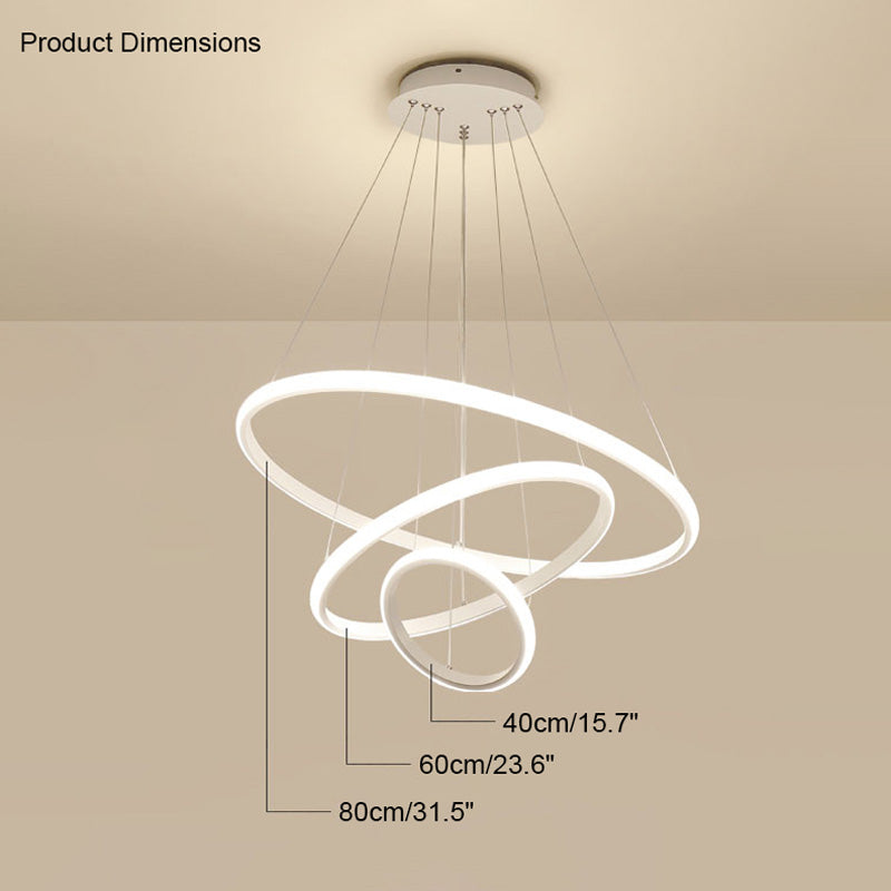 WOMO 3er Kronleuchter LED Ring-WM2006