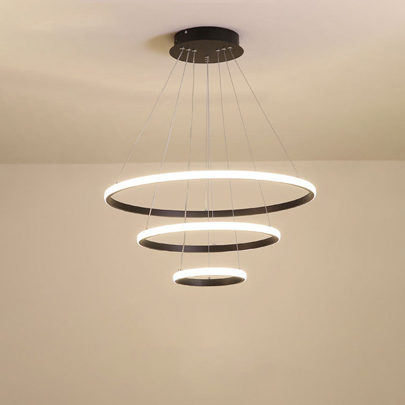 WOMO 3er Kronleuchter LED Ring-WM2006