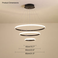 WOMO 3er Kronleuchter LED Ring-WM2006