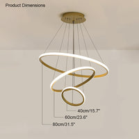 WOMO 3er Kronleuchter LED Ring-WM2006