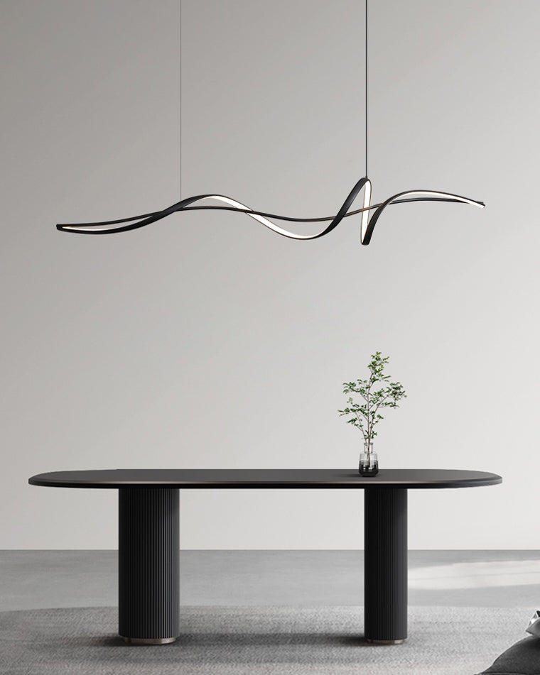 WOMO Schwarze Spiral-LED-Pendelleuchte - WM2299