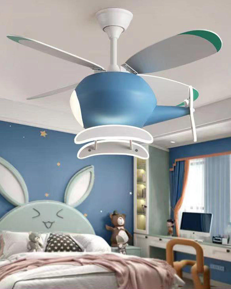 WOMO Flugzeug Kinder Deckenventilator Lampe-WM5007