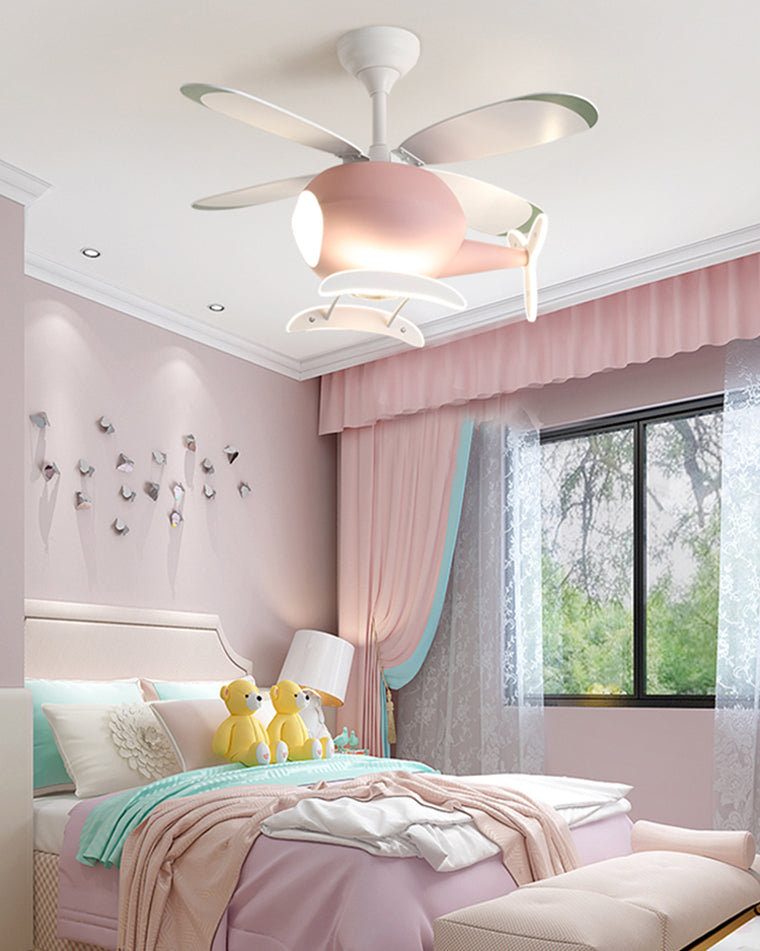 WOMO Flugzeug Kinder Deckenventilator Lampe-WM5007