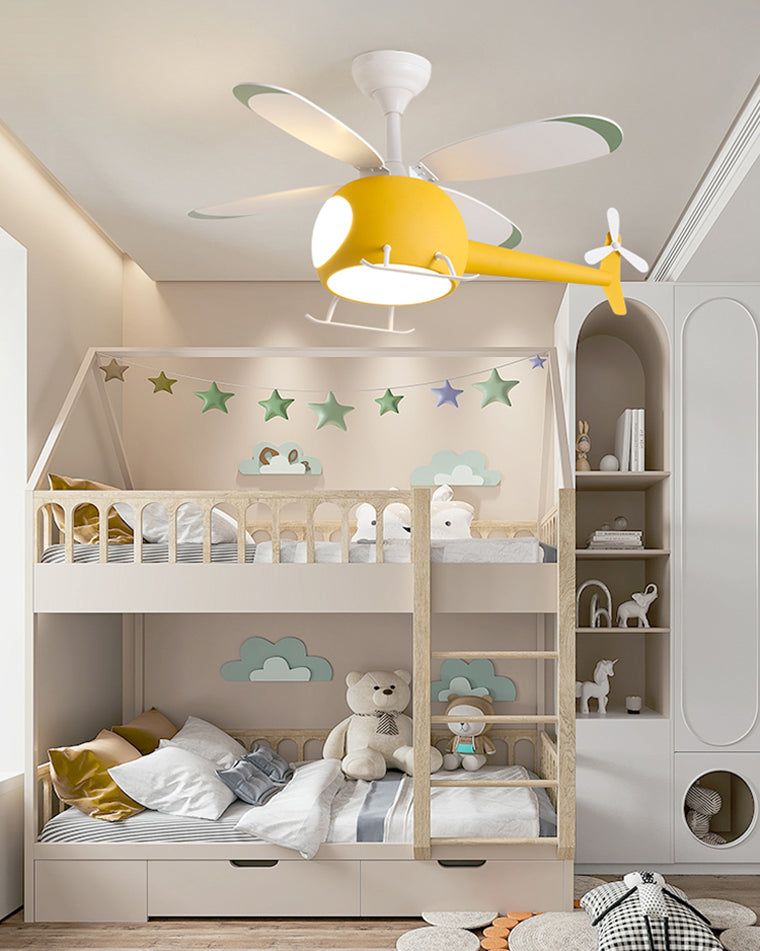 WOMO Flugzeug Kinder Deckenventilator Lampe-WM5007