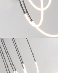 WOMO Bambus-Seil LED Kronleuchter-WM2752