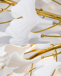 WOMO Design Chandelier White Gold Porcelain-WM2416