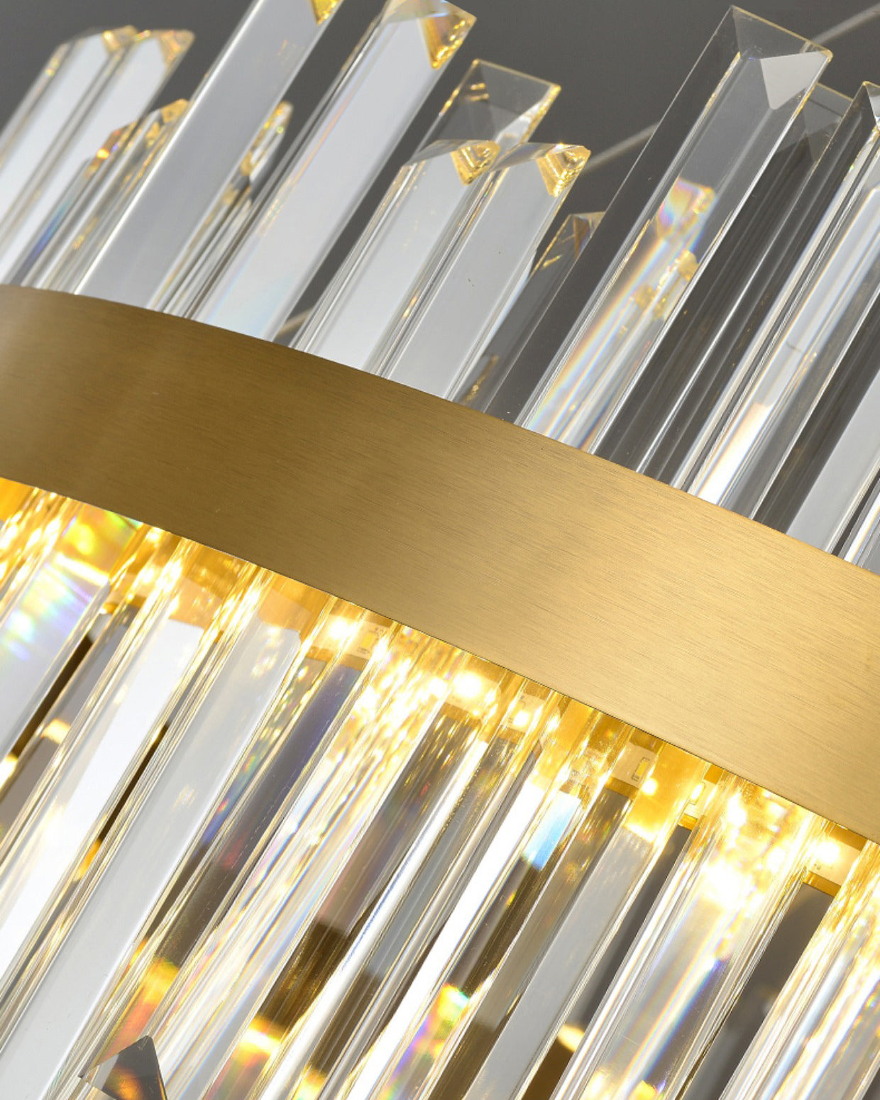 Lustre en cristal ovale WOMO Gold-WM2566