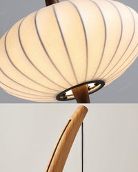 Lampadaire trépied en bois WOMO Flying Saucer - WM7136