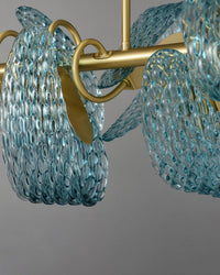 WOMO Peacock Blue Linear Chandelier - WM2213c