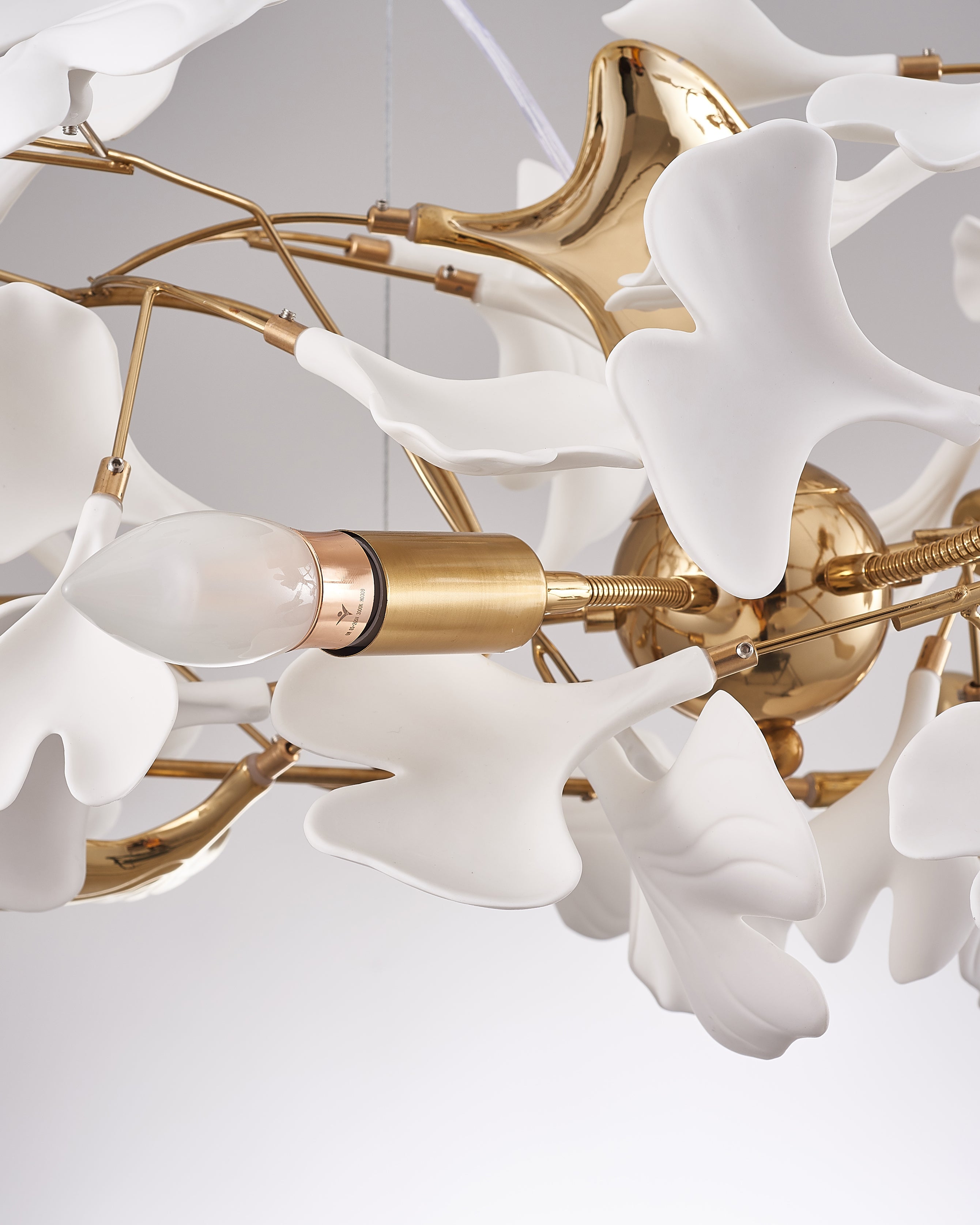 WOMO Design Chandelier White Gold Porcelain-WM2411