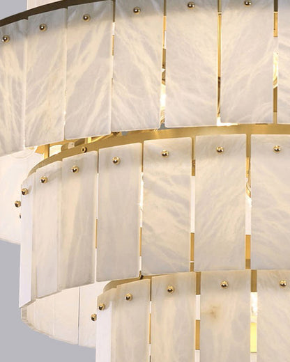 WOMO Tiered Alabaster Staircase Chandelier-WM2928