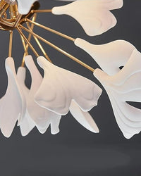 WOMO Round Chandelier White Gold Porcelain-WM2418