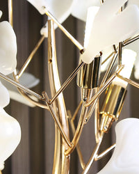 WOMO Keramik-Gingkobaum-Stehlampe-WM7137