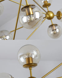 WOMO Sputnik Kronleuchter Wohnzimmer Modern Glas-WM2704