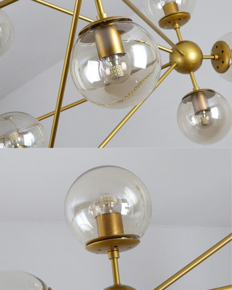 WOMO Sputnik Kronleuchter Wohnzimmer Modern Glas-WM2704