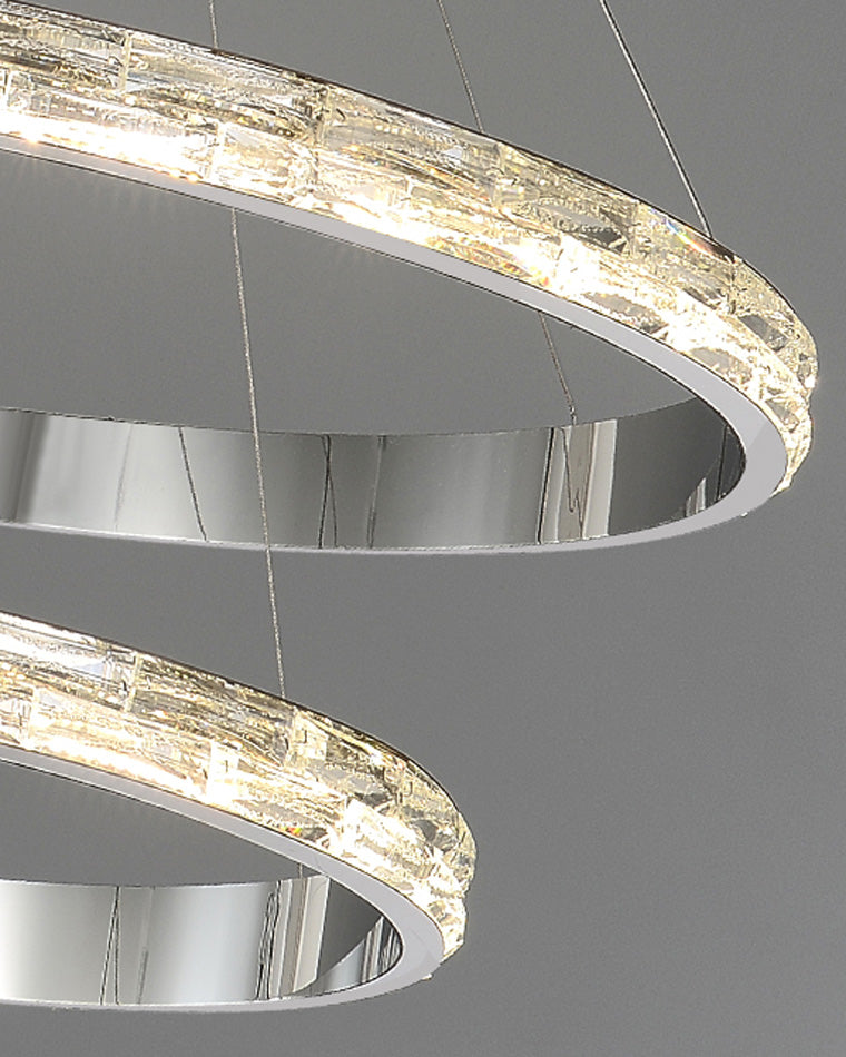 WOMO Tiered Circular Led Crystal Chandelier-WM2491b