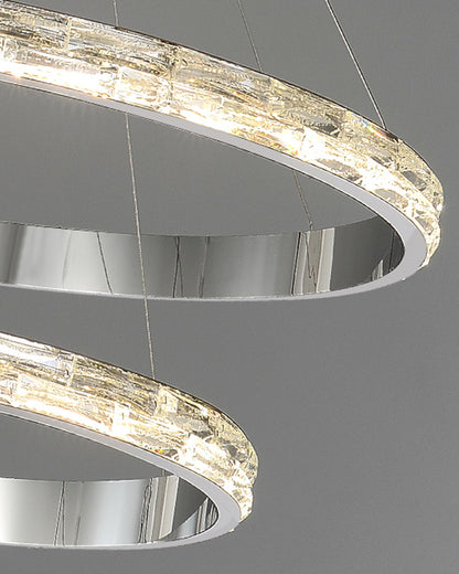 WOMO Tiered Circular Led Crystal Chandelier-WM2491b