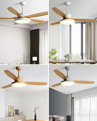 WOMO Scandi Ventilateur de plafond réversible avec lumière WM5002