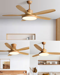 WOMO Scandi Ventilateur de plafond réversible avec lumière WM5002