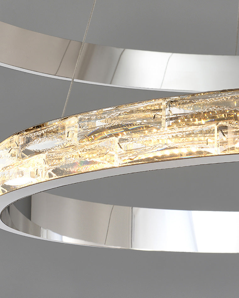 WOMO Tiered Circular Led Crystal Chandelier-WM2491b